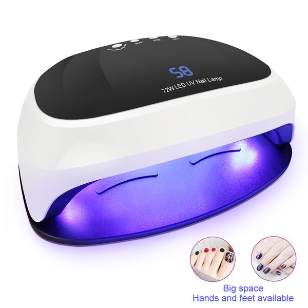 72w high power nail lamp with timer button smart sensor lcd screen large space nail dryer led uv lamps
72w high power nail lamp with timer button smart sensor lcd screen large space nail dryer led uv lamps