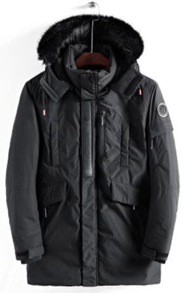 eu style winter thick down coats jackets for men hooded fur designer jacket middle long windbreaker outwear, Black
eu style winter thick down coats jackets for men hooded fur designer jacket middle long windbreaker outwear, Black