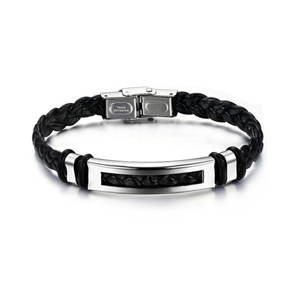 jewelry bracelet man stainless steel leather cord - 20 cm length - 10 mm width, Golden;silver
jewelry bracelet man stainless steel leather cord - 20 cm length - 10 mm width, Golden;silver