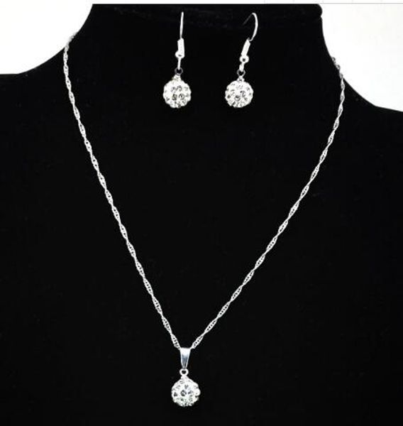 newfresh fashion necklace earrings fresh and sweet crystal diamond pendant short collarbone chain female fashion classic delicate elegan, Silver
newfresh fashion necklace earrings fresh and sweet crystal diamond pendant short collarbone chain female fashion classic delicate elegan, Silver