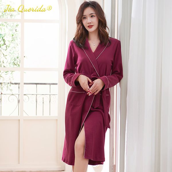 women's sleepwear robe luxury kimono 100% cotton plus size xxxl lingerie wine red elegant nightwear spring bath couple, Black;red
women's sleepwear robe luxury kimono 100% cotton plus size xxxl lingerie wine red elegant nightwear spring bath couple, Black;red