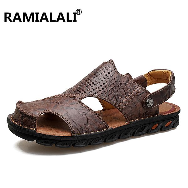 ramialali men sandals real leather summer shoes breathable casual footwear 2018 beach sandals male outdoor fisherman shoes, Black
ramialali men sandals real leather summer shoes breathable casual footwear 2018 beach sandals male outdoor fisherman shoes, Black
