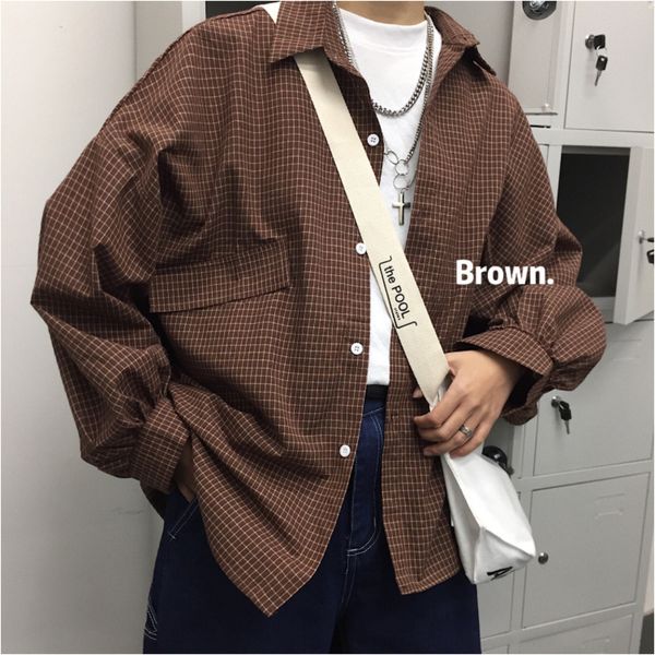 2019 spring and summer new korean version of the student fashion couple trend casual lattice wild shirt camisa masculina, White;black
2019 spring and summer new korean version of the student fashion couple trend casual lattice wild shirt camisa masculina, White;black