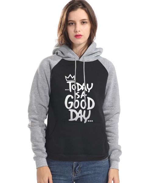 today is a good day hooded 2019 women hipster raglan sleeve sweatshirt winter warm fleece long sleeves hoodies female pullovers, Black
today is a good day hooded 2019 women hipster raglan sleeve sweatshirt winter warm fleece long sleeves hoodies female pullovers, Black