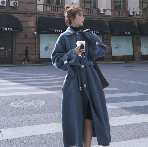 woolen coat female mid-length autumn and winter new loose thick knee-length hepburn woolen coat blue wine red navy blue, Black
woolen coat female mid-length autumn and winter new loose thick knee-length hepburn woolen coat blue wine red navy blue, Black
