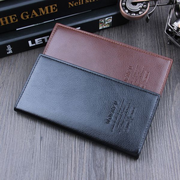 2018 new fashion solid bifold pu leather long slim men's wallets black brown cell phone cards holder clutch organizer purses, Red;black
2018 new fashion solid bifold pu leather long slim men's wallets black brown cell phone cards holder clutch organizer purses, Red;black