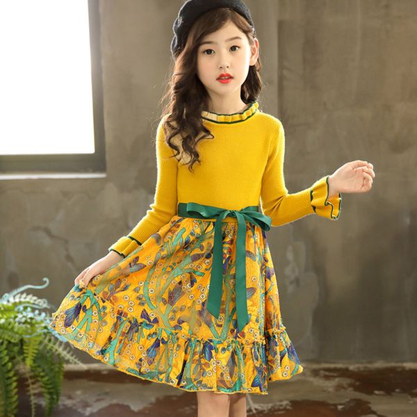 girls dress floral pattern girls knitted dress casual patchwork children party winter kids clothes 6 8 10 12 14 year, Red;yellow
girls dress floral pattern girls knitted dress casual patchwork children party winter kids clothes 6 8 10 12 14 year, Red;yellow