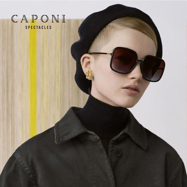new caponi square sunglasses women trends big frame gradient lense uv filter eyewear for lady oversized sun glasses cp60128 ch01, Blue
new caponi square sunglasses women trends big frame gradient lense uv filter eyewear for lady oversized sun glasses cp60128 ch01, Blue