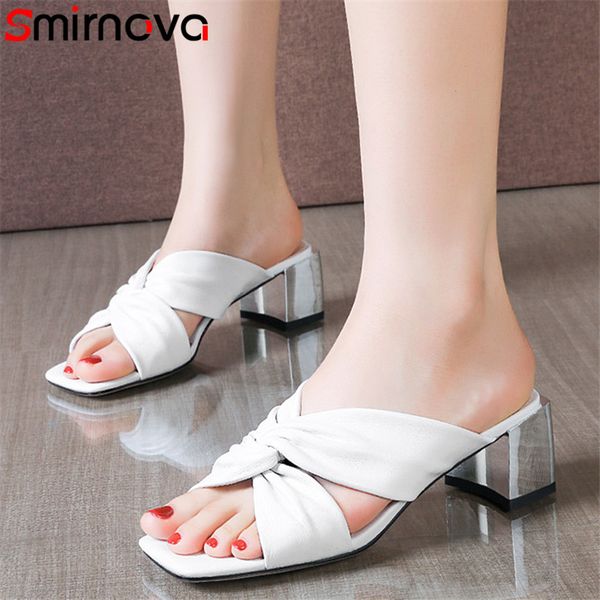 smirnova 2020 new arrive genuine leather shoes women slipper solid color summer square heel comfortable casual shoes ladies, Black
smirnova 2020 new arrive genuine leather shoes women slipper solid color summer square heel comfortable casual shoes ladies, Black