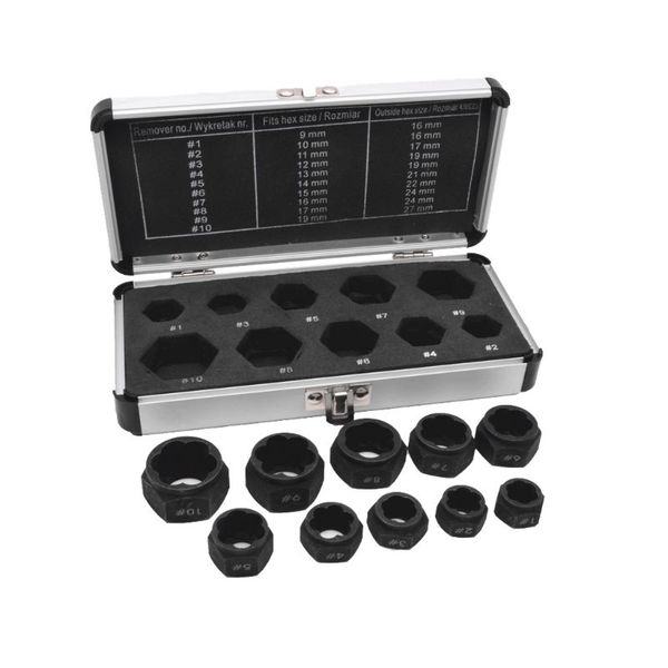 10pcs/set damaged bolts nuts screws remover extractor removal tools black nuts and bolts extractors box threading kit hand home
10pcs/set damaged bolts nuts screws remover extractor removal tools black nuts and bolts extractors box threading kit hand home