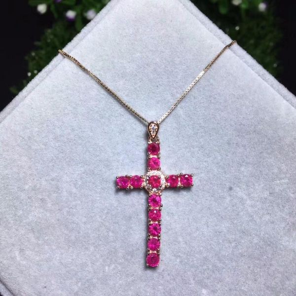 natural red ruby pendant s925 silver natural gemstone fashion grace lucky cross pendant necklace women girl party fine jewelry
natural red ruby pendant s925 silver natural gemstone fashion grace lucky cross pendant necklace women girl party fine jewelry