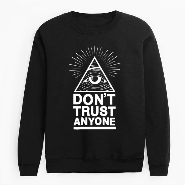 new harajuku clothing man dont trust anyone autumn winter fleece hoodies illuminati all seeing eye sweatshirt men pullovers, White;black
new harajuku clothing man dont trust anyone autumn winter fleece hoodies illuminati all seeing eye sweatshirt men pullovers, White;black