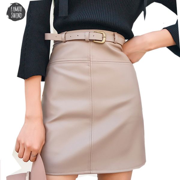 spring leather skirt new beige a line pu women high waist wear skirts a line female short skirt belt with, Black
spring leather skirt new beige a line pu women high waist wear skirts a line female short skirt belt with, Black