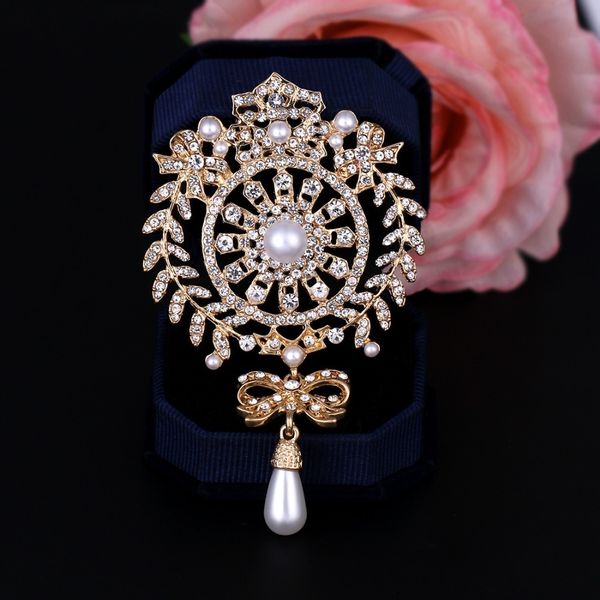 baiduqiandu large size silver / gold color plated clear crystal rhinestones bow drop brooch pins jewelry gifts for women t190622, Gray
baiduqiandu large size silver / gold color plated clear crystal rhinestones bow drop brooch pins jewelry gifts for women t190622, Gray