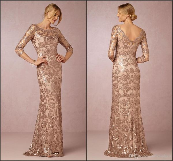 long sleeve rose gold mother of the bride dresses 2019 bateau neck vintage lace sweep train formal evening party wear ba0528, Black;red
long sleeve rose gold mother of the bride dresses 2019 bateau neck vintage lace sweep train formal evening party wear ba0528, Black;red