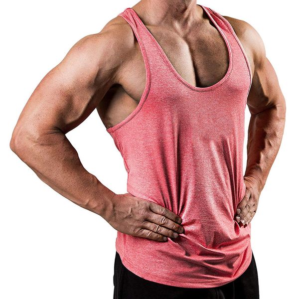 

bodybuilding tank mens gyms fitness workout sleeveless shirt quick dry stringer singlet male summer casual solid undershirt, White;black