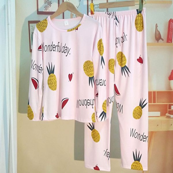 2019 spring and autumn milk silk pajamas small fresh two-piece pajamas with chest pad set home service, Black;red
2019 spring and autumn milk silk pajamas small fresh two-piece pajamas with chest pad set home service, Black;red