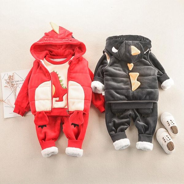 r kids girls thicken warm clothing suit boy winter hooded vest coat t shirt pants 3 pcs sport suits kids cartoon clothes, White
r kids girls thicken warm clothing suit boy winter hooded vest coat t shirt pants 3 pcs sport suits kids cartoon clothes, White