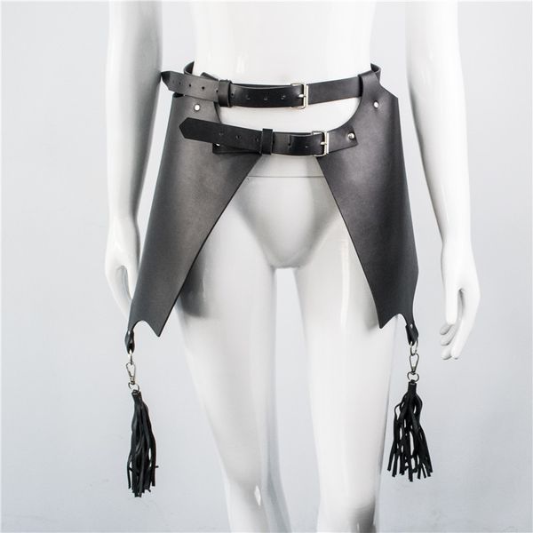 women punk gothic leather harness belt body bondage street removable design pu leather belt dual-use waist strap skirt, Black;white
women punk gothic leather harness belt body bondage street removable design pu leather belt dual-use waist strap skirt, Black;white