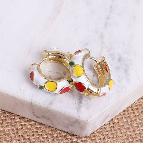 new fashion multicolor enamel hoop earring for women cute chili apple small round circle gold statement earring jewelry gift, Golden;silver
new fashion multicolor enamel hoop earring for women cute chili apple small round circle gold statement earring jewelry gift, Golden;silver