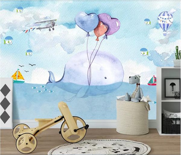 3d room wallpaper custom p non-woven mural hand drawn watercolor cartoon whale balloon children bedroom wallpaper for walls 3 d
3d room wallpaper custom p non-woven mural hand drawn watercolor cartoon whale balloon children bedroom wallpaper for walls 3 d
