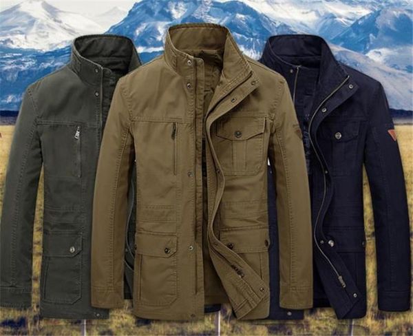 mulit карманы повседневного погон mens конструктора куртка мода сыпучего stand воротник молния мужской курток самцы одежды, Black;brown 
mulit карманы повседневного погон mens конструктора куртка мода сыпучего stand воротник молния мужской курток самцы одежды, Black;brown