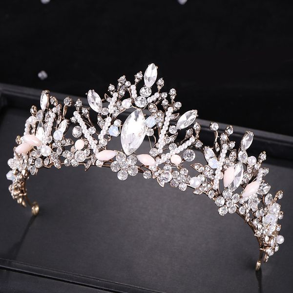 baroque handmade crystal pink rhinestone pearl beads bridal crowns tiara headpiece wedding diadem hair jewelry accessories bh, Golden;white
baroque handmade crystal pink rhinestone pearl beads bridal crowns tiara headpiece wedding diadem hair jewelry accessories bh, Golden;white