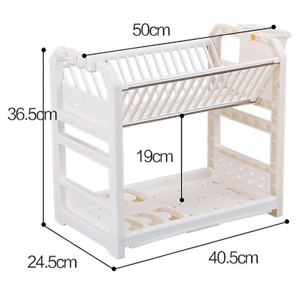 multifunctional kitchen drain racks double-deck plastic cupboard chopsticks tableware storage shelf
multifunctional kitchen drain racks double-deck plastic cupboard chopsticks tableware storage shelf