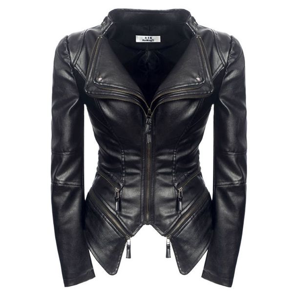 rosetic women jacket black coat fashion motorcycle jacket 2019 outerwear faux leather pu gothic faux leather coats, Black;brown
rosetic women jacket black coat fashion motorcycle jacket 2019 outerwear faux leather pu gothic faux leather coats, Black;brown