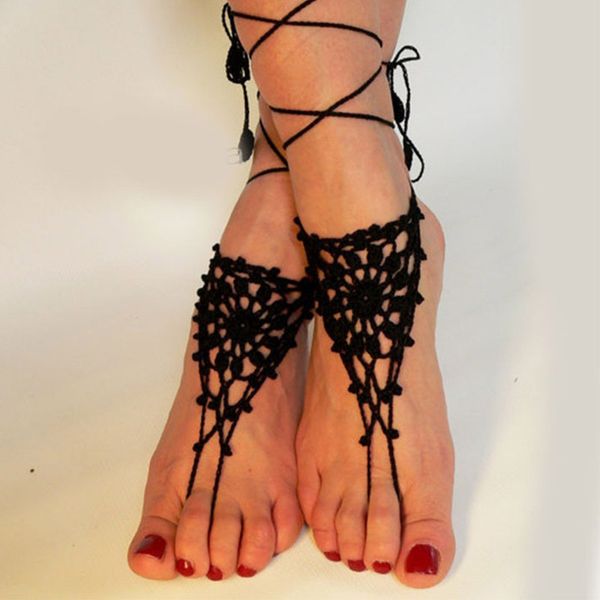 black white crochet anklet dance accessories barefoot sandals foot jewelry anklet toe hand wedding bridal beach chain, Red;blue
black white crochet anklet dance accessories barefoot sandals foot jewelry anklet toe hand wedding bridal beach chain, Red;blue