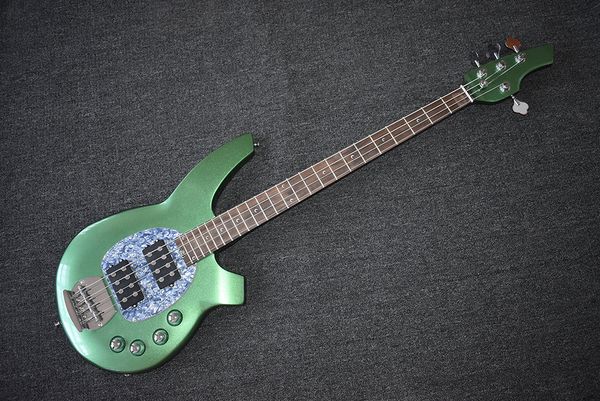 

Фабрика Custom Metal Green Электрическая бас-гитара с 4-мя струнами, Chrome Hardware, HH Pickups, Grey Pickgu