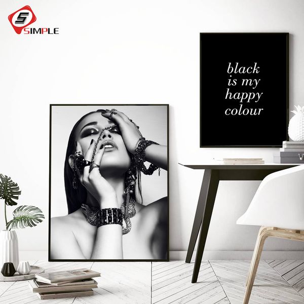 modern fashion canvas painting girl posters and prints wall art picture for living room home decor black quote lip no frame
modern fashion canvas painting girl posters and prints wall art picture for living room home decor black quote lip no frame