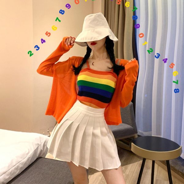 nana fashion womens clothing store all-match ice silk cardigan coat knitted striped vest suit can be salt and sweet two-piece set, Black;white
nana fashion womens clothing store all-match ice silk cardigan coat knitted striped vest suit can be salt and sweet two-piece set, Black;white