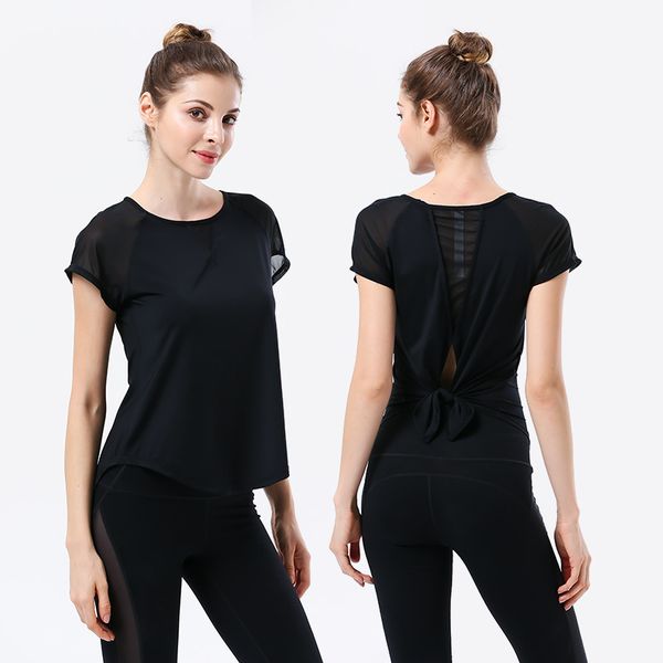 black woman new short sleeve shirt elastic yoga mesh sports t shirt fitness women's gym running black tee ing, White;red
black woman new short sleeve shirt elastic yoga mesh sports t shirt fitness women's gym running black tee ing, White;red