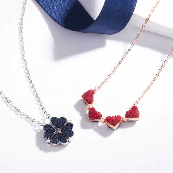 dropshipping fashion s925 silver necklace creative double sided four heart clover pendant lucky grass clavicle chain necklaces
dropshipping fashion s925 silver necklace creative double sided four heart clover pendant lucky grass clavicle chain necklaces