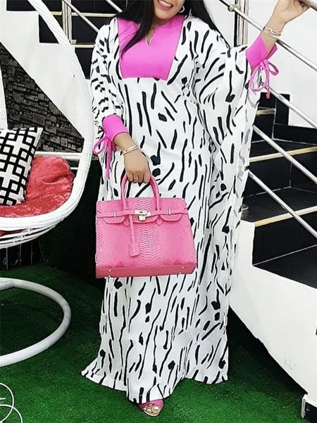 african women stripe maxi dress casual oversized batwing sleeve long dresses plus size women summer dresses, Black;gray
african women stripe maxi dress casual oversized batwing sleeve long dresses plus size women summer dresses, Black;gray