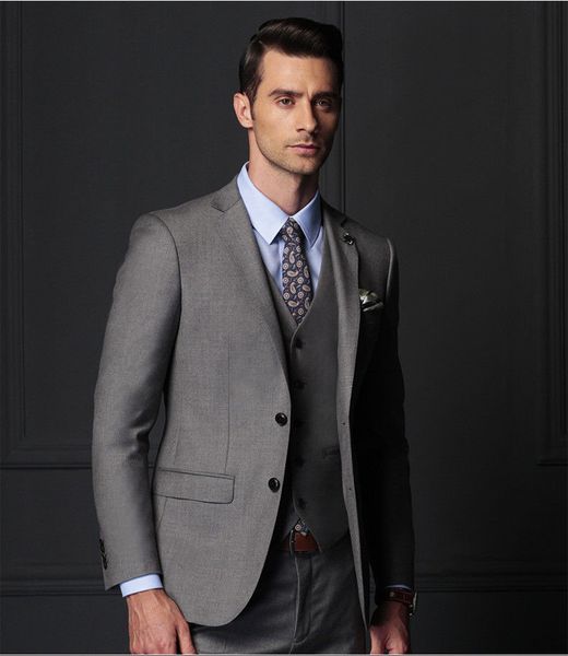 fashion mens dark grey suit groom tuxedo wedding party business prom suits custom made, White;black
fashion mens dark grey suit groom tuxedo wedding party business prom suits custom made, White;black