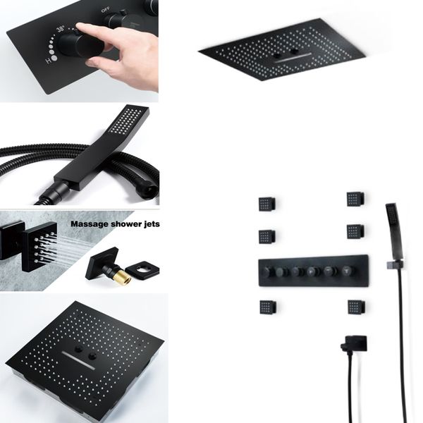 ceiling rain shower 400*400mm large overhead showerhead set led waterfall mist high flow bath kits wiith handheld shower 6 body jets
ceiling rain shower 400*400mm large overhead showerhead set led waterfall mist high flow bath kits wiith handheld shower 6 body jets
