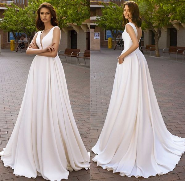 vestidos де novia a line свадебные платья с карманы a line глубокий v шеи низкий backless длинные поезд люкс лето boho свадебные платья, White
vestidos де novia a line свадебные платья с карманы a line глубокий v шеи низкий backless длинные поезд люкс лето boho свадебные платья, White