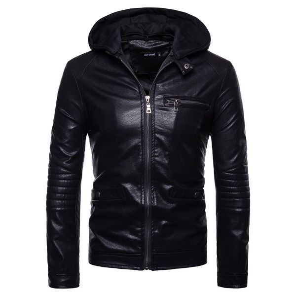 ouma men's fake two-piece leather coat 2018 autumn clothing new style aliexpress casual hooded pu leather jacket, Black
ouma men's fake two-piece leather coat 2018 autumn clothing new style aliexpress casual hooded pu leather jacket, Black