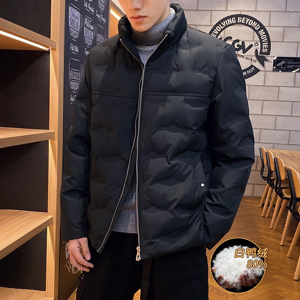 men's winter thicken warm down jacket male stand collar outdoor waterproof windproof hiking camping trekking climbing loose coat, Blue;black
men's winter thicken warm down jacket male stand collar outdoor waterproof windproof hiking camping trekking climbing loose coat, Blue;black