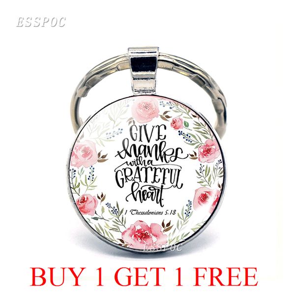 give thanks with a grateful heart bible verses keychain glass scripture quote jewelry christian faith keyring thanksgiving gifts, Silver
give thanks with a grateful heart bible verses keychain glass scripture quote jewelry christian faith keyring thanksgiving gifts, Silver