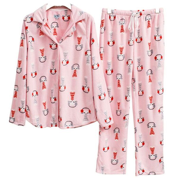 women pajama sets 2019 autumn winter flannel cartoon warm pyjamas women homewear animal sleepwear cat female pajama, Black;red
women pajama sets 2019 autumn winter flannel cartoon warm pyjamas women homewear animal sleepwear cat female pajama, Black;red