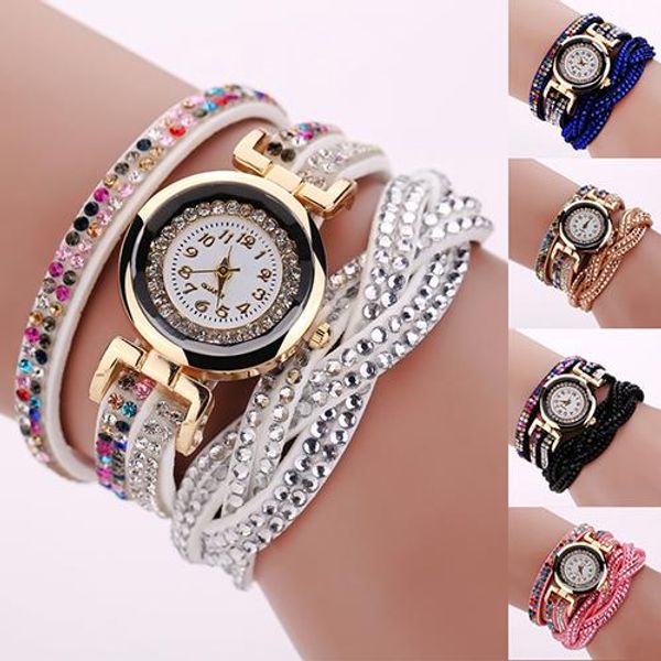 great multilayer women girl colorful rhinestone faux leather dress bracelet wristwatch, Slivery;brown
great multilayer women girl colorful rhinestone faux leather dress bracelet wristwatch, Slivery;brown