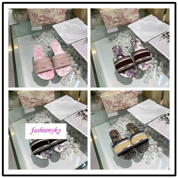 brand new slippers summer luxury woman beach alphabet slippers designer sandals knitted cloth embroidery woman shoes, Black 
brand new slippers summer luxury woman beach alphabet slippers designer sandals knitted cloth embroidery woman shoes, Black