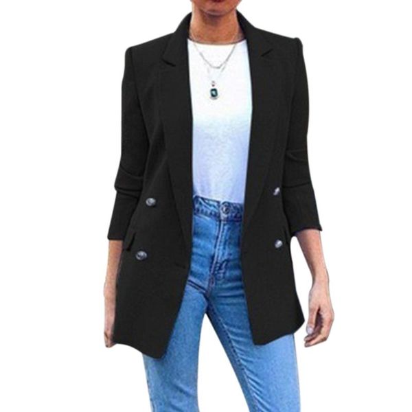 women's wool & blends jodimitty casual long sleeve solid color turn-down collar coat lady business jacket suit slim women blazers femal, Black
women's wool & blends jodimitty casual long sleeve solid color turn-down collar coat lady business jacket suit slim women blazers femal, Black