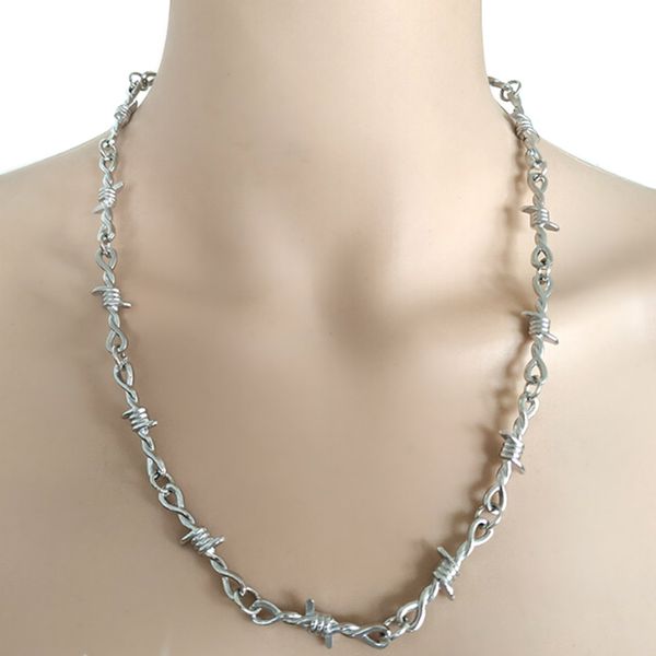 chain thorns necklaces harajuku streetwear flame choker necklace women men collar jewelry accessories punk hip hop style, Golden;silver 
chain thorns necklaces harajuku streetwear flame choker necklace women men collar jewelry accessories punk hip hop style, Golden;silver