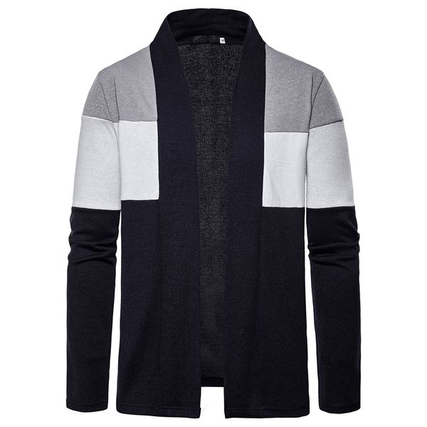 mjartoria men's autumn sweater stitching color cardigan knit sweater thin casual long sleeve knit cardigan, White;black
mjartoria men's autumn sweater stitching color cardigan knit sweater thin casual long sleeve knit cardigan, White;black