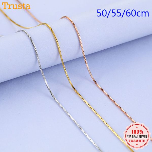 trustdavis genuine 100% 925 sterling silver jewelry box chain collarbone chain long necklace for women silver 925 jewelry dc14
trustdavis genuine 100% 925 sterling silver jewelry box chain collarbone chain long necklace for women silver 925 jewelry dc14