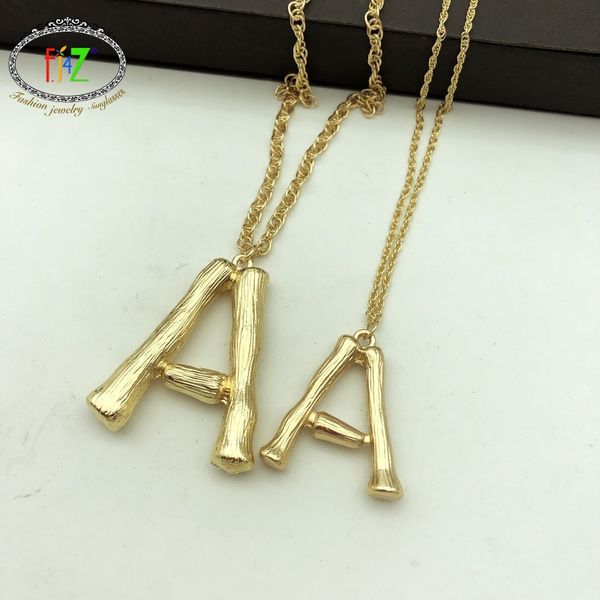 f.j4z women alphabet pendants alloy small bamboo letters necklaces trendy a-z bambu initial collares grandes de moda 2018, Silver
f.j4z women alphabet pendants alloy small bamboo letters necklaces trendy a-z bambu initial collares grandes de moda 2018, Silver